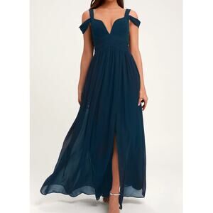 Lulu's Gown Maxi Floor Length Dress Holiday Formal Prom Wedding Bridesmaid Party